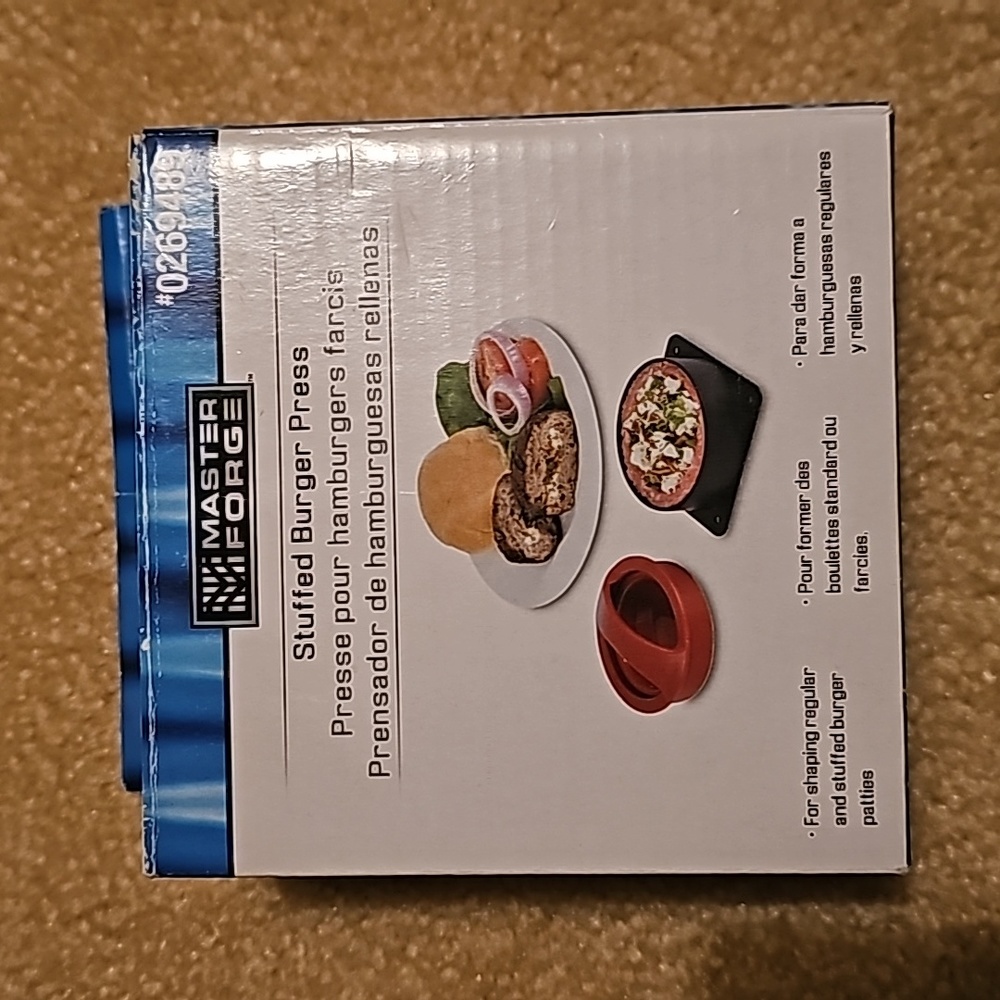 Stuffed burger press